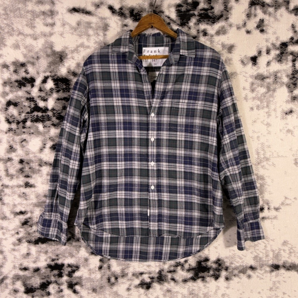 Frank & Eileen Button Down Shirt Womens‎ Extra Small Plaid Cotton Woven Hippie
